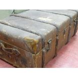Vintage wooden Standex banded travel case