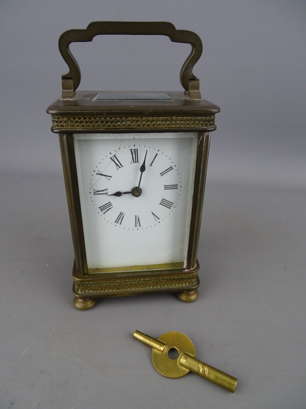 Vintage brass cased carriage clock (imperfections)