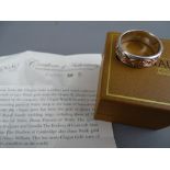 Clogau gold hallmarked silver 'Tree of Life' unisex ring, boxed, size mid W to X