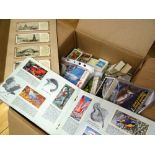 A box containing a large quantity of Brook Bond pictorial tea cards and including album sets and