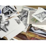 A folder of unframed life drawings Condition reports provided on request by email for this auction