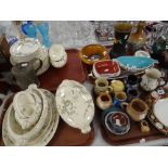 A large parcel of ceramics including ironstone plate, part-dinner set, Regal Ware vase ETC Condition