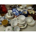 A quantity of mixed pottery including Royal Doulton character jug Condition reports provided on