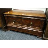 A Victorian mahogany chest with one drawer (originally a wardrobe base) 90cms wide Condition reports