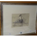 WILLIAM SELWYN mixed media - Study of a Fisherman, signed. 14 x 20cms. Condition reports provided on