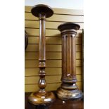 Two reproduction oak planter stands Condition reports provided on request by email for this