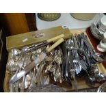 A parcel of mixed flatware Condition reports provided on request by email for this auction otherwise