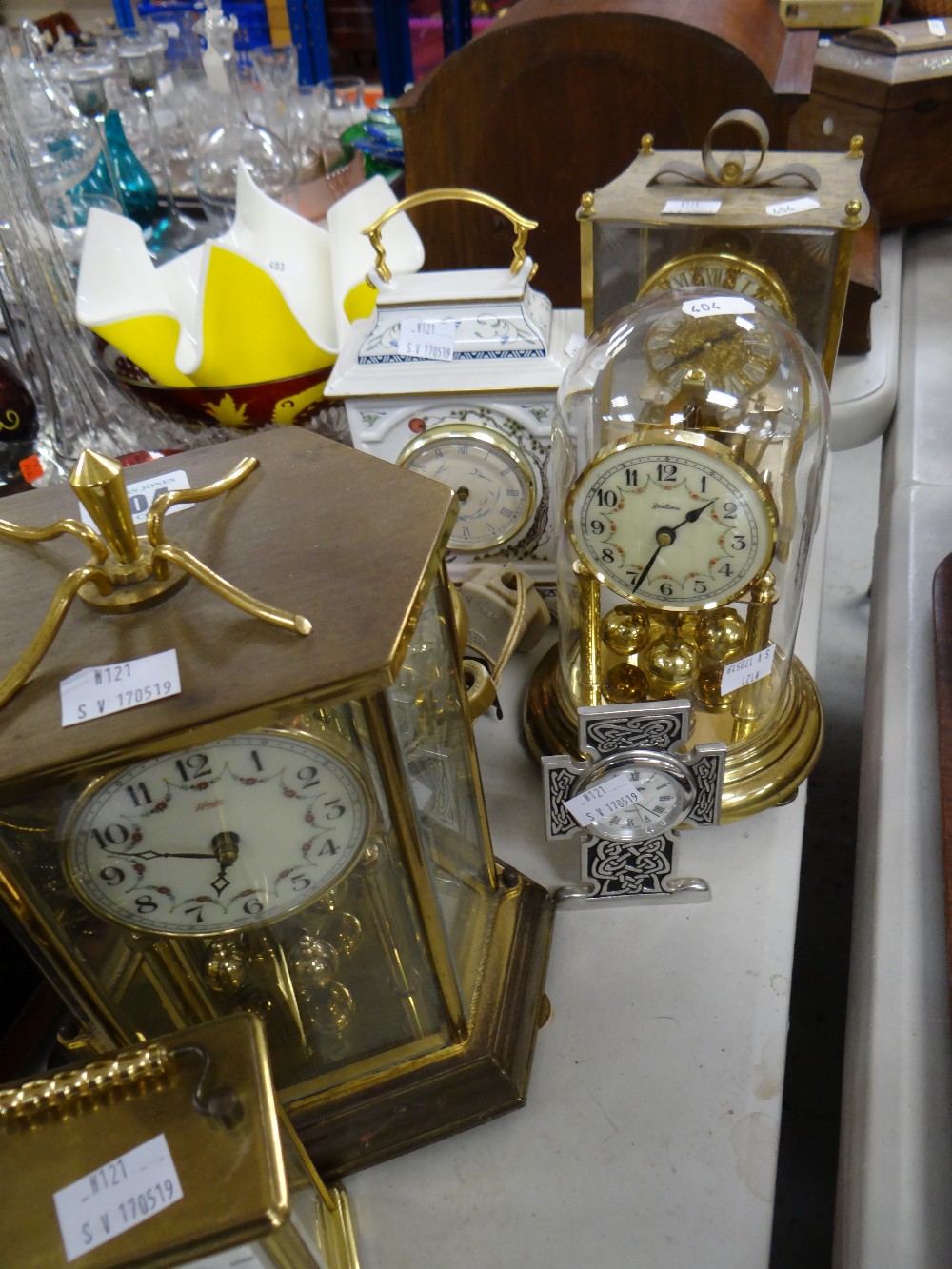 Sundry fancy mantel clocks Condition reports provided on request by email for this auction otherwise