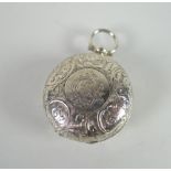 A bright cut Victorian silver sovereign case Condition reports provided on request by email for this