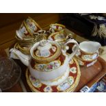 A tray of Royal Albert 'Lady Hamilton' teaware Condition reports provided on request by email for
