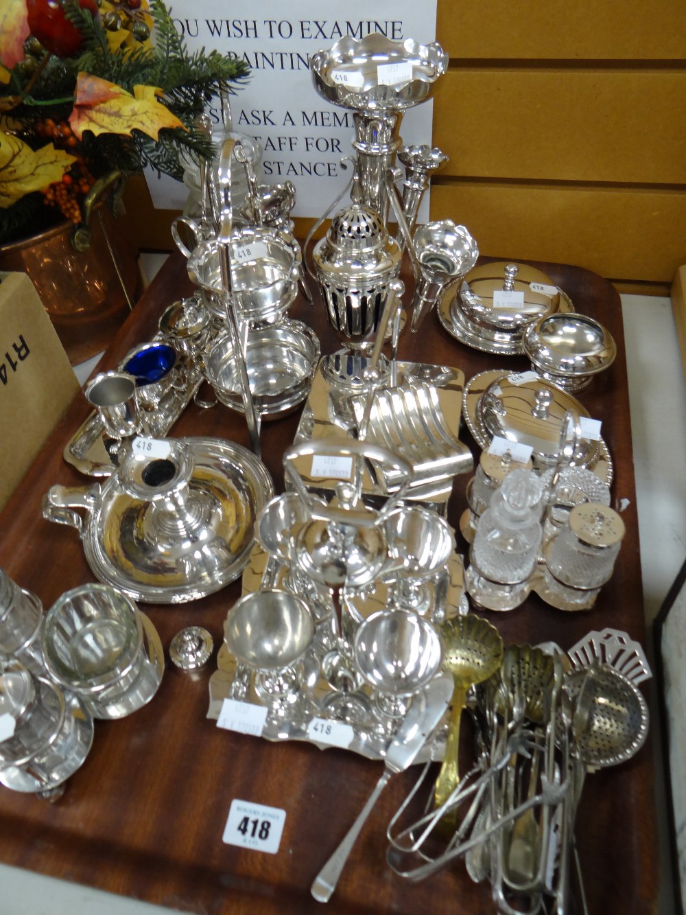 Parcel of EPNS tableware Condition reports provided on request by email for this auction otherwise