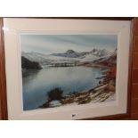 ROB PIERCY limited edition (364/500) coloured print - Snowdonia, entitled 'Yr Wyddfa o Llynnau