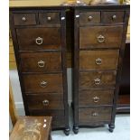 Pair of imported hardwood narrow chests Condition reports provided on request by email for this