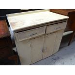 A retro metal kitchen unit (distressed) Condition reports provided on request by email for this