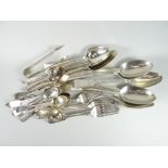 A collection of loose silver spoons, insets and part-sets together with a small selection of