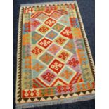 Vegetable-dye wool Chobi Kilim runner, 155 x 100cms Condition reports provided on request by email