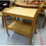 A neat lightwood mid-century tea trolley Condition reports provided on request by email for this
