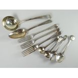 A small parcel of mixed silver flatware, 7oz Condition reports provided on request by email for this