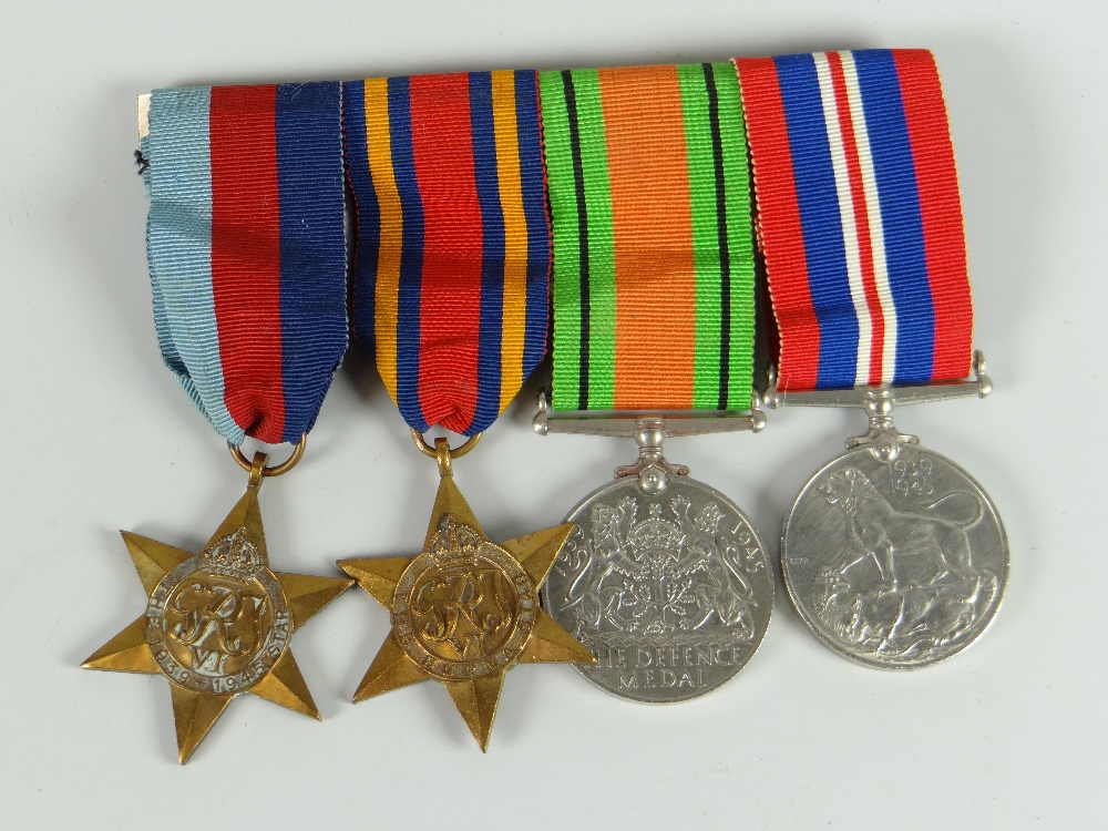 A bar of WWII medals and ribbons to Lieut. F L Blackmore RA, no. 273765, includes Burma Star and