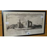 SAMUEL & NATHANIEL BUCK print - of 'The South East View of Llanddwyn Priory in the Isle of