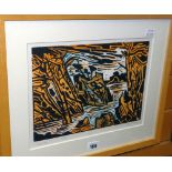 BERT ISAACS limited edition (28/100) woodcut - entitled 'Dorothea', 24 x 30cms Condition reports