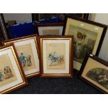 Group of assorted prints & engravings to include 'Cries of London', 'Mr G' and animals Condition