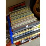 A crate of LP records, mainly classical and opera Condition reports provided on request by email for