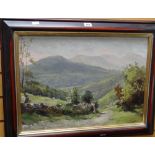 ROBERT FOWLER (1853-1926) oil on canvas - landscape, entitled 'Towards Snowdon', 39 x 54cms