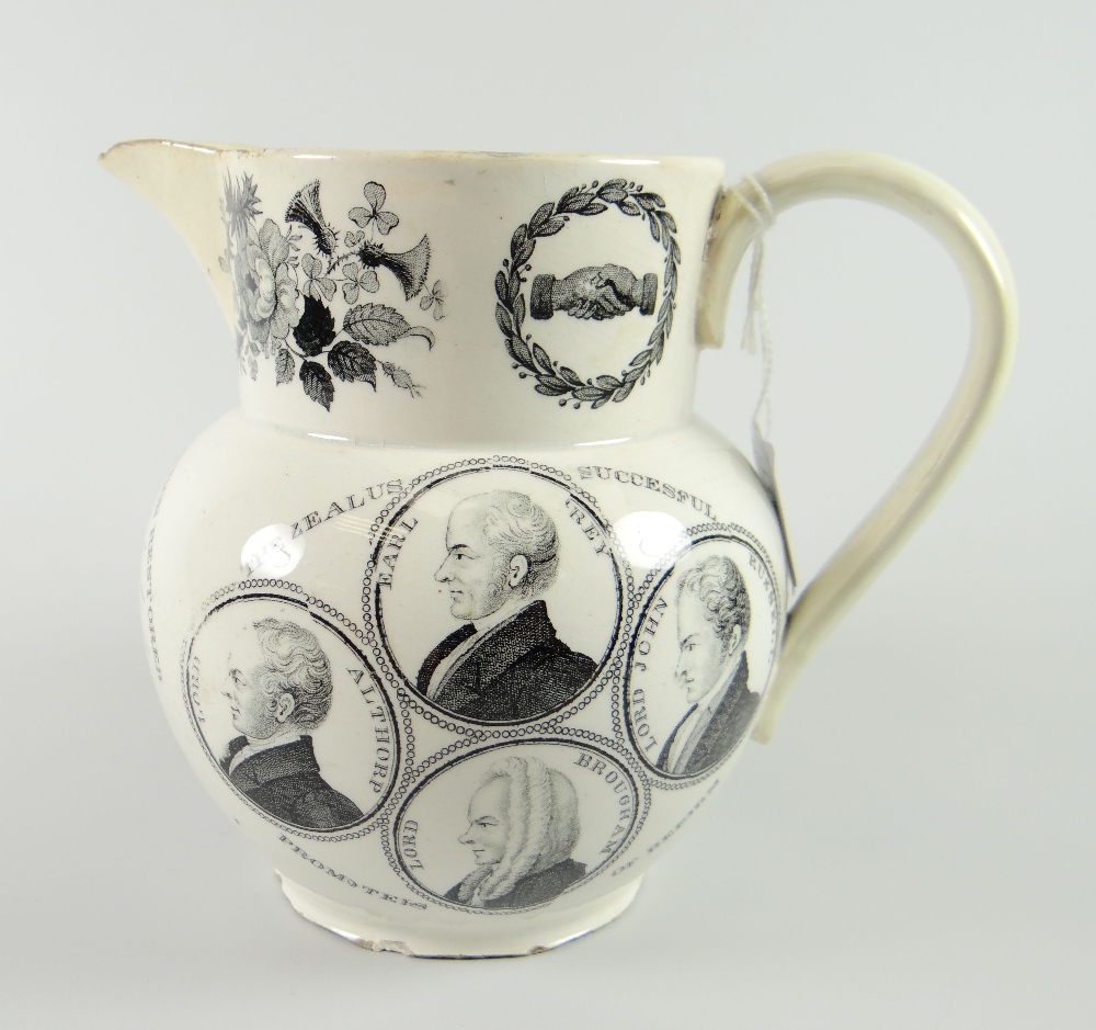 A Swansea pottery commemorative jug for 'Royal Ascent to the Reform Bill, 7 June 1832' with - Image 2 of 7