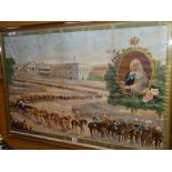A framed Queen Victoria Diamond Jubilee Procession, 1897 coloured print Condition reports provided