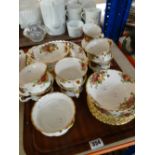 Quantity of Royal Albert 'Old Country Roses' six-piece part teaset Condition reports provided on