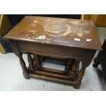 Nest of three oak tables Condition reports provided on request by email for this auction otherwise