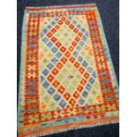 Vegetable-dye wool Chobi Kilim runner, 140 x 99cms Condition reports provided on request by email