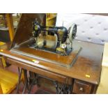 WCS Federation medium sewing machine with treadle base