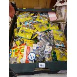 Box containing large quantity of bubblepacked retail toys etc