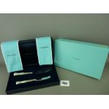 Boxed Tiffany & Co two piece silver handled knife set