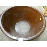 Large egg crock, diameter approximately 47 cms