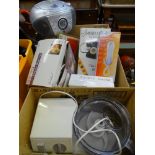 Parcel of household electrical items including Moulinex Masterchef 50, Deluxe heat pad, Classic