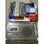 Three vintage radios, a Waddington's card game etc