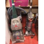 Bissell Powerwash upright deep cleaner and a Max AirMac upright vacuum cleaner E/T