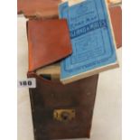 Leather cased set of twelve 'Bartholomew Road Maps of England & Wales'