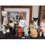 Collection of porcelain cats