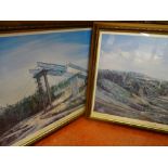 PATRICIA ANN BURLAND limited edition prints - River Dee viaduct and River Ceiriog viaduct, both