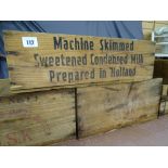 Parcel of vintage wooden packing boxes