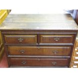 Oak chest of two short over two long drawers