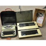 Cased Imperial Good Companion typewriter, a Silver Reed XEX42 word processor etc