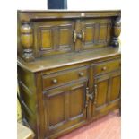 Polished wood buffet cupboard