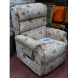 Electric floral upholstered lift and recline chair E/T