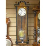 Vienna type twin weight wall clock with pendulum