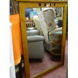 Large antique pine style mirror 83 x 116 cms